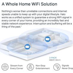 Точка доступа Wi-Fi Mercusys HALO-H70X-2-PACK Фото 5