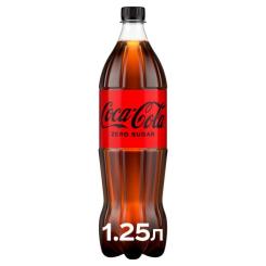 Напиток Coca-Cola Zero Безалкогольний сильногазований Без цукру 1.25 Фото