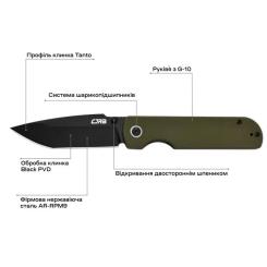 Нож CJRB Nova Green PVD Фото 3