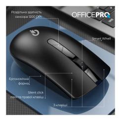 Мышка OfficePro M175B Silent Click Wireless Black Фото 5