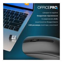 Мышка OfficePro M175B Silent Click Wireless Black Фото 6