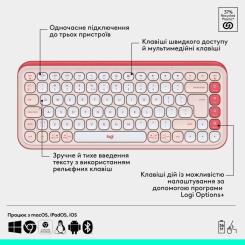 Комплект Logitech POP Icon Combo Bluetooth UA Rose Фото 5