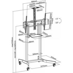 Стойка презентационная Gembird TVS-100T-01 Фото 9