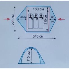 Палатка Tramp Ranger 3 (v2) Green Фото 1