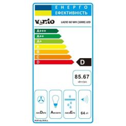 Вытяжка кухонная Ventolux LAZIO 60 WH (1000) LED Фото 6