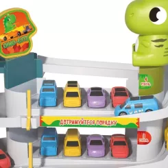 Игровой набор ZIPP Toys Dino паркінг електричний, 6 машинок Фото 2