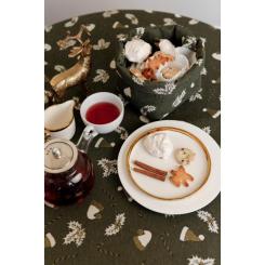 Скатерть Прованс Шапочки на зеленом Dх180 см Фото 4