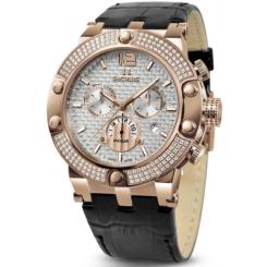 Наручные часы Seculus 4490.2.503 white, pvd-r stones, black leather Фото