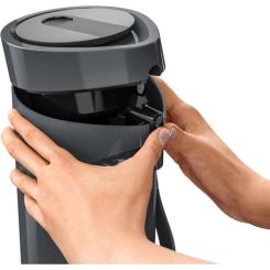 Термос Tefal Ponza Pump, 1.9л, пластик, скло, чорний Фото 3