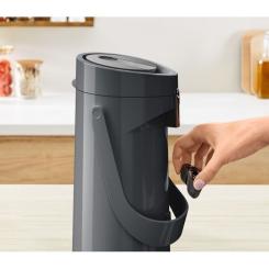Термос Tefal Ponza Pump, 1.9л, пластик, скло, чорний Фото 8