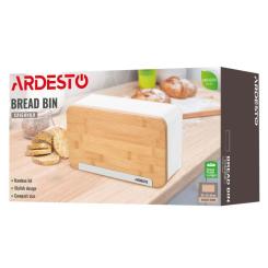 Хлебница Ardesto Midori 33х13х18см, метал, бамбук, білий Фото 10