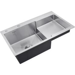 Мойка кухонная Kroner Geburstet-7848LHM Фото 4