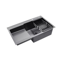 Мойка кухонная Kroner Schwarze-7848RHM Фото 3