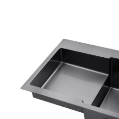 Мойка кухонная Kroner Schwarze-7848RHM Фото 6