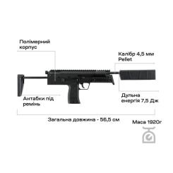 Пневматический пистолет Umarex Heckler & Koch MP7A1 SD Pellet Фото 5