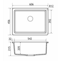 Мойка кухонная GRANADO Under top L grafito Фото 6