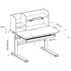 Парта FunDesk INVITO GREY Фото 9
