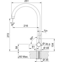 Смеситель Franke Lina Clear Water Фото 2