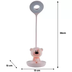 Настольная лампа Kite Bear LED с аккумулятором, розовый Фото 6
