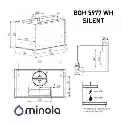 Вытяжка кухонная Minola BGH 5977 WH Silent Фото 11
