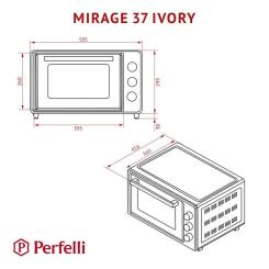 Электропечь Perfelli MIRAGE 37 IVORY Фото 11