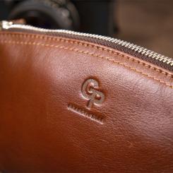 Косметичка Grande Pelle Из кожи Коричневая Фото 9