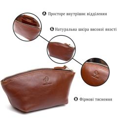 Косметичка Grande Pelle Из кожи Коричневая Фото 3