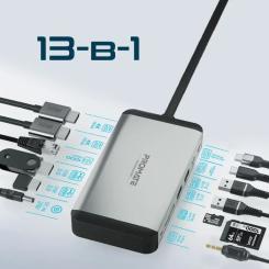 Концентратор Promate USB Hub 13 ports versahub-mst.grey Фото 2