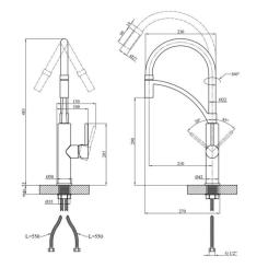 Смеситель Kroner Ersel-C03900BLK Фото 8