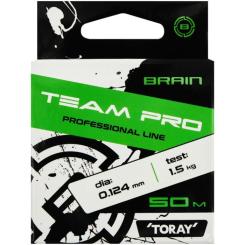 Леска Brain Team Pro 50m (clear) 0.124mm 1.5kg Фото 1