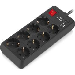Сетевой фильтр питания REAL-EL RS-PROTECT 805 1.8m, black Фото 3