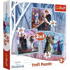 Пазл Trefl Frozen Волшебная история 3 in1 Фото