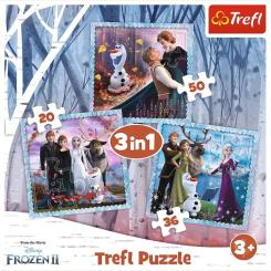 Пазл Trefl Frozen Волшебная история 3 in1 Фото 4