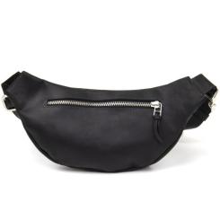 Сумка Grande Pelle Бананка унисекс винтажная Черная Фото 1