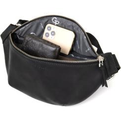 Сумка Grande Pelle Бананка унисекс винтажная Черная Фото 4