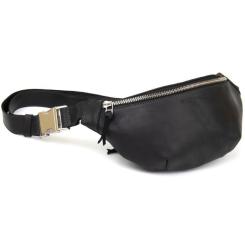 Сумка Grande Pelle Бананка унисекс винтажная Черная Фото 6