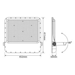 Прожектор Videx LED PREMIUM F2 400W 5000K 220V Фото 5