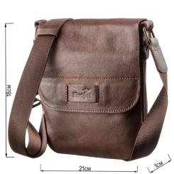 Сумка Shvigel Мужская кожаная Коричневая Фото 2