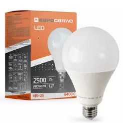 Лампочка Євросвітло 25Вт 6400К (VIS-25-E27) Фото 1