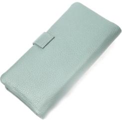 Портмоне Karya Из натуральной кожи Серо-голубое Фото 1