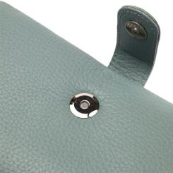 Портмоне Karya Из натуральной кожи Серо-голубое Фото 4