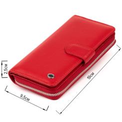 Кошелек ST Leather Из кожи женский Красный Фото 2