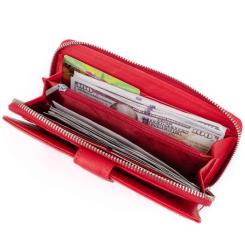 Кошелек ST Leather Из кожи женский Красный Фото 5