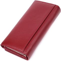 Кошелек ST Leather З натуральної шкіри Бордовий Фото 1