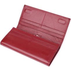 Кошелек ST Leather З натуральної шкіри Бордовий Фото 4