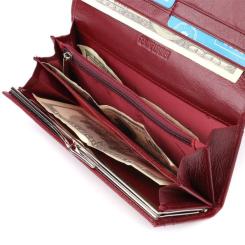 Кошелек ST Leather З натуральної шкіри Бордовий Фото 5