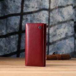 Кошелек ST Leather З натуральної шкіри Бордовий Фото 8