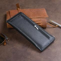 Кошелек ST Leather Из кожи унисекс Черный Фото 6