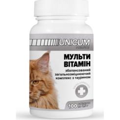 Витамины для кошек Unicum PREMIUM мультивитамин 100 табл. Фото