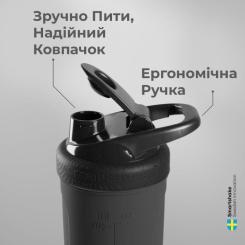 Шейкер спортивный SmartShake Reforce 900ml Supergirl Pink Фото 6